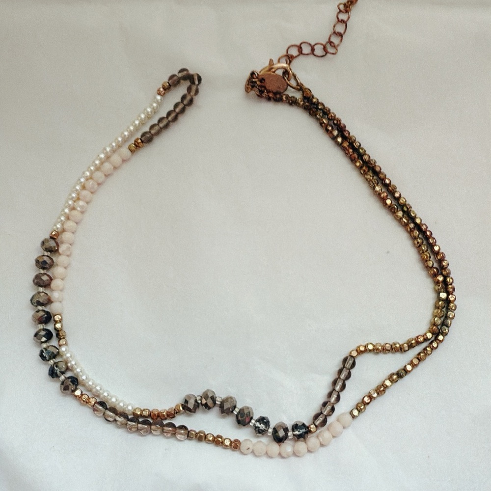 Elegant Multi-Strand Beaded Necklace